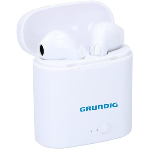 Grundig Draadloze hoofdtelefoon, bluetooth-hoofdtelefoon, in-ear hoofdtelefoon, 400 mAh, wit