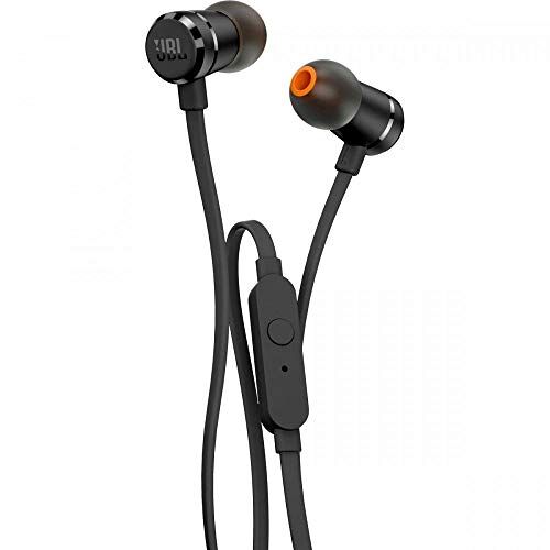 JBL in-ear hoofdtelefoon oortelefoon met 1-knops afstandsbediening en geïntegreerde microfoon Compatibel met Apple en Android apparaten T290 in-ear hoofdtelefoon (aluminium) 1 zwart