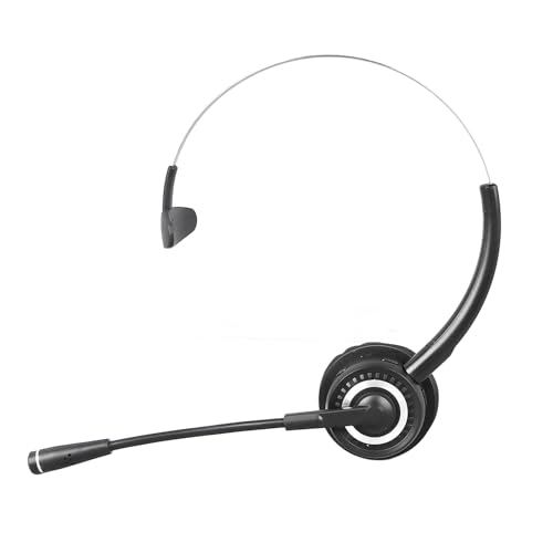 ASHATA Bluetooth-headset met Microfoon, Trucker Bluetooth-headset met één Oor Ruisonderdrukking op Oortelefoons voor Trucker Home Office