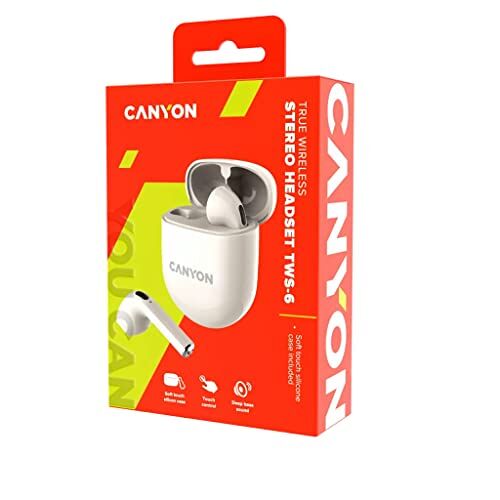 Canyon bluetooth headset TWS-6 beige