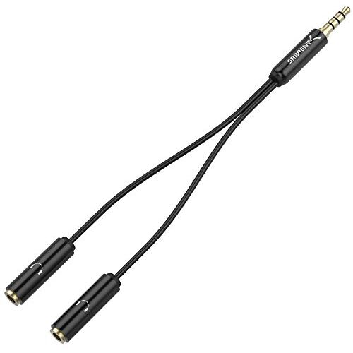 SABRENT 3,5 mm Audio Stereo Y-splitseradapter voor luidspreker en hoofdtelefoon (CB-35X2)