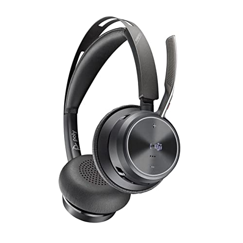 POLY Voyager Focus 2 UC Headset Bedraad en draadloos Hoofdband Kantoor/callcenter USB Type-A Bluetooth Zwart