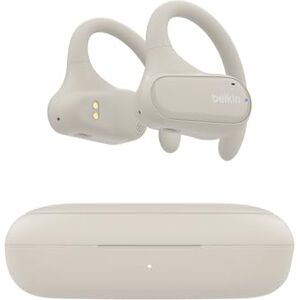 Belkin SoundForm ClearFit Open-Ear Wireless Earbuds, lichte langdurig comfortabele draadloze oordopjes, waterbestendig (IPX5), draadloze oortjes voor sport, hiken, fietsen, hardlopen en meer Zand Belkin SoundForm ClearFit Open-Ear Wireless Earbuds, lichte langdurig comfortabele draadloze oordopjes, waterbestendig (IPX5), draadloze oortjes voor sport, hiken, fietsen, hardlopen en meer Zand
