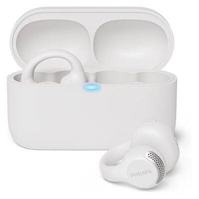 Philips TAQ2000WT Ear Cuff Style True Wireless Open Ear Multipoint Bluetooth oordopjes 28 uur afspeeltijd, kleine laadhoes, heldere gesprekken ideaal voor forenzen en sporten Wit Philips TAQ2000WT Ear Cuff Style True Wireless Open Ear Multipoint Bluetooth oordopjes 28 uur afspeeltijd, kleine laadhoes, heldere gesprekken ideaal voor forenzen en sporten Wit
