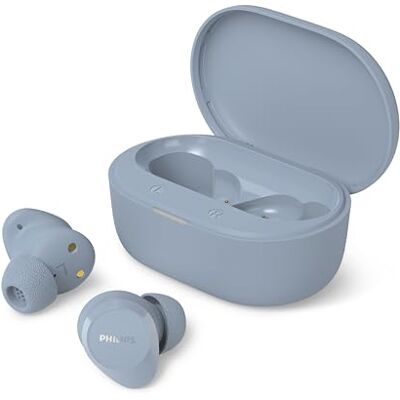 Philips -oordopjes TAT2100LB Bluetooth 6.0, 36 uur afspeeltijd, heldere gesprekken met 4 microfoons, IPX4-spatbestendig, oplaadetui in zakformaat, lichtblauw Philips -oordopjes TAT2100LB Bluetooth 6.0, 36 uur afspeeltijd, heldere gesprekken met 4 microfoons, IPX4-spatbestendig, oplaadetui in zakformaat, lichtblauw