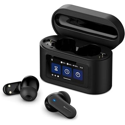 Philips TAT6100BK True Wireless Earbuds with Smart Charging Case, Noise Canceling, 4 Mics, Dynamic Bass, 28H Playtime, Bluetooth 5.4, IPX5, Touch Controls, Voice Assistant Black Philips TAT6100BK True Wireless Earbuds with Smart Charging Case, Noise Canceling, 4 Mics, Dynamic Bass, 28H Playtime, Bluetooth 5.4, IPX5, Touch Controls, Voice Assistant Black