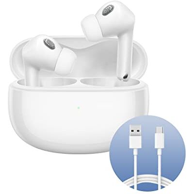 XIAOMI Buds 3T Pro (Gloss White) met USB-C-kabel 1 m, Bluetooth 5.2-verbinding, ruisonderdrukking tot 40 dB, draadloos opladen, stof- en waterbestendig, Italiaanse versie XIAOMI Buds 3T Pro (Gloss White) met USB-C-kabel 1 m, Bluetooth 5.2-verbinding, ruisonderdrukking tot 40 dB, draadloos opladen, stof- en waterbestendig, Italiaanse versie