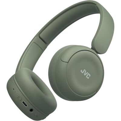 JVC Wireless Headphones with 50H Battery Life, Soft Cushions, Foldable Design, Bluetooth 5.3, Multipoint Connection, App EQ, Built-in Mic – Matte Green HA-S59W-G JVC Wireless Headphones with 50H Battery Life, Soft Cushions, Foldable Design, Bluetooth 5.3, Multipoint Connection, App EQ, Built-in Mic – Matte Green HA-S59W-G