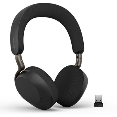 Jabra Evolve3 75 On-Ear Draadloze Headset met Microfoon voor Werk, Zwart Geavanceerde Actieve Ruisonderdrukking, 22u Batterij, AI Spraak, Werkt met Online Meeting Apps, USB-A Jabra Evolve3 75 On-Ear Draadloze Headset met Microfoon voor Werk, Zwart Geavanceerde Actieve Ruisonderdrukking, 22u Batterij, AI Spraak, Werkt met Online Meeting Apps, USB-A