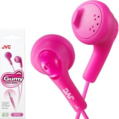 JVC HAF160P Gumy Ear Bud Hoofdtelefoon, roze JVC HAF160P Gumy Ear Bud Hoofdtelefoon, roze