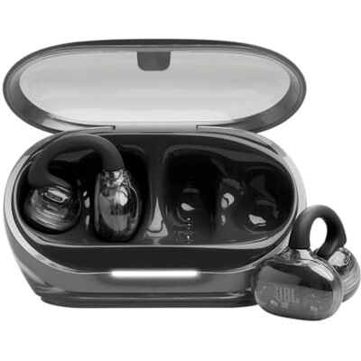 JBL Soundgear Clips, Open-Ear Hoofdtelefoon, Ghost Black True Wireless, SonicArc Design, 32 Uur Afspeeltijd, IP54 Water- en Stofbestendig, OpenSound Technologie JBL Soundgear Clips, Open-Ear Hoofdtelefoon, Ghost Black True Wireless, SonicArc Design, 32 Uur Afspeeltijd, IP54 Water- en Stofbestendig, OpenSound Technologie