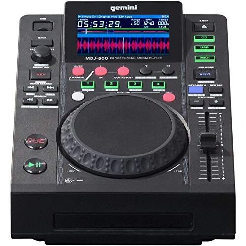 Gemini Sound Gemini MDJ-600 Professional CD and USB MIDI Media Player LCD Screen (Black)