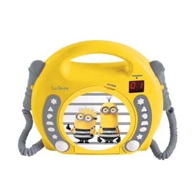 Lexibook , Minions CD-speler, RCDK100DESLXB 2 microfoons, Hoofdtelefoonaansluiting, Werkt op batterijen Lexibook , Minions CD-speler, RCDK100DESLXB 2 microfoons, Hoofdtelefoonaansluiting, Werkt op batterijen
