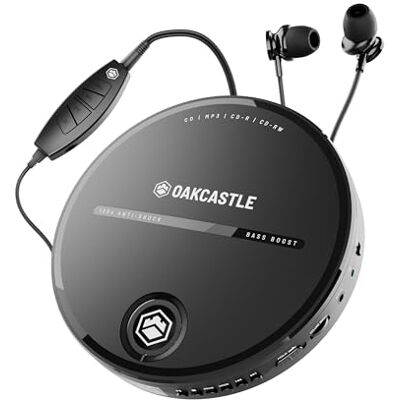 Oakcastle Draagbare CD-speler Discman met Koptelefoon 7 Uur Batterij Bass Boost Anti-skip Compatibel met AUX Auto CD10 Oakcastle Draagbare CD-speler Discman met Koptelefoon 7 Uur Batterij Bass Boost Anti-skip Compatibel met AUX Auto CD10