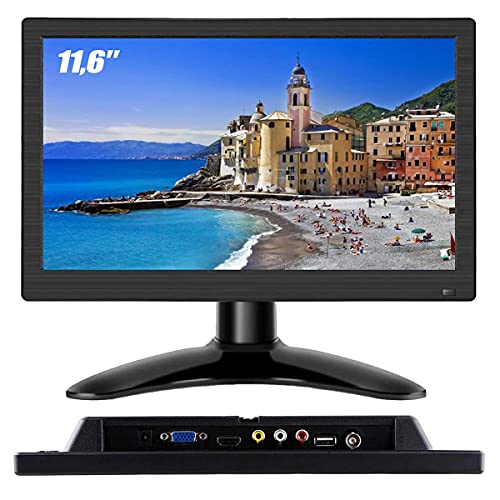 BEYI Draagbare 11,6 inch (11,6 inch) monitor IPS HD 1920 * 1080P Plug and Play LED-monitor met VGA/BNC/HDMI/AV/USB/DC ingang voor PS3/PS4, Xbox One, PC, Raspberry Pi, beveiligingscamera