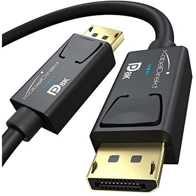 KabelDirekt – 5x 8K DisplayPort kabel versie 1.4 – 3m VESA gecertificeerd, ondersteunt 8K/60Hz, 4K/120Hz, HBR3, DSC, HDR10, DP8K KabelDirekt – 5x 8K DisplayPort kabel versie 1.4 – 3m VESA gecertificeerd, ondersteunt 8K/60Hz, 4K/120Hz, HBR3, DSC, HDR10, DP8K
