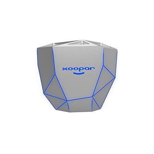 Xoopar Geo Speaker Silver, Blue LED Light Bluetooth Speaker Ultra Compact Draagbare Speaker Nomade Bluetooth Speaker 3W Geometrisch Design