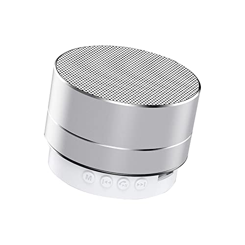 N98KN Draagbare bluetooth-luidspreker, mini-bluetooth-luidspreker voor buiten, draadloze bluetooth-luidspreker met TWS, bass-HD-stereogeluid voor thuis, strand, buiten, zilver