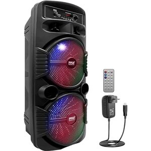 Pyle Bluetooth Luidsprekersysteem – Draagbare Speaker- 600W Microfoonaansluiting- Partylampen- USB- Radio- Afstandsbediening Pyle Bluetooth Luidsprekersysteem – Draagbare Speaker- 600W Microfoonaansluiting- Partylampen- USB- Radio- Afstandsbediening