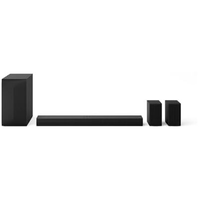 LG S60TR Intelligente soundbar, 440 W, 5.1 kanalen, surround sound, Dolby Digital en DTS, brede connectiviteit, HDMI, Bluetooth, USB, optische ingang, zwart LG S60TR Intelligente soundbar, 440 W, 5.1 kanalen, surround sound, Dolby Digital en DTS, brede connectiviteit, HDMI, Bluetooth, USB, optische ingang, zwart