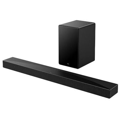 TCL Soundbar Q65H 5.1 met Dolby Atmos en Ray-Danz-technologieën, AI-geluidsaanpassing, maximaal vermogen 580 W, werkt met Apple Airplay, HDMI eARC 2.1 en HDMI-passsthrough, Bluetooth 5.3 TCL Soundbar Q65H 5.1 met Dolby Atmos en Ray-Danz-technologieën, AI-geluidsaanpassing, maximaal vermogen 580 W, werkt met Apple Airplay, HDMI eARC 2.1 en HDMI-passsthrough, Bluetooth 5.3