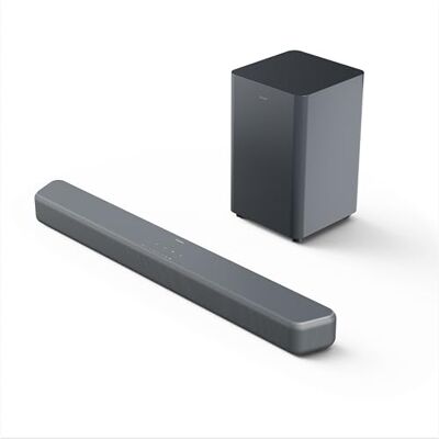 Philips TAB5601 2.1 Soundbar met draadloze subwoofer, 290W max. output, Dolby Digital Plus, DTS Virtual:X, Intellisound AI Audio, Bluetooth LE 5.4, HDMI ARC, optische & USB-ingang – Gun Metal Philips TAB5601 2.1 Soundbar met draadloze subwoofer, 290W max. output, Dolby Digital Plus, DTS Virtual:X, Intellisound AI Audio, Bluetooth LE 5.4, HDMI ARC, optische & USB-ingang – Gun Metal