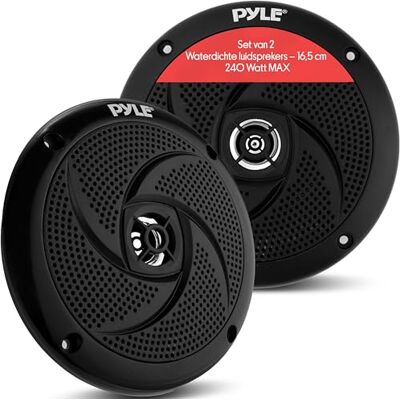 Pyle Marine Luidsprekers 2-weg Waterdichte Speakers- Weerbestendige Buitenluidsprekers- Audiosysteem voor Buitengebruik 240 watt 1 paar Zwart Pyle Marine Luidsprekers 2-weg Waterdichte Speakers- Weerbestendige Buitenluidsprekers- Audiosysteem voor Buitengebruik 240 watt 1 paar Zwart