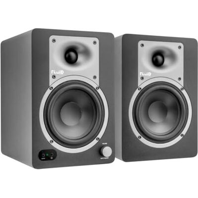 Fluid Audio C50BT Studio Monitor, actieve luidsprekerset (studioluidsprekers met neutrale geluidscompensatie, monitorluidsprekers met 5 inch drivers en BT-connectiviteit) Fluid Audio C50BT Studio Monitor, actieve luidsprekerset (studioluidsprekers met neutrale geluidscompensatie, monitorluidsprekers met 5 inch drivers en BT-connectiviteit)