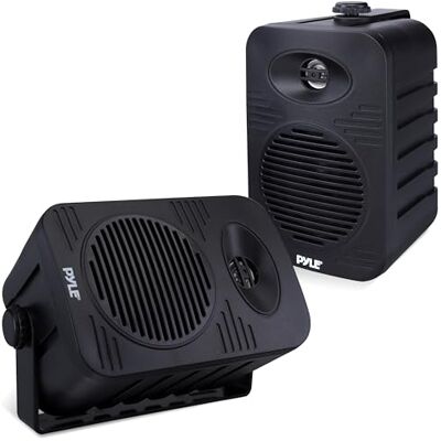 Pyle Indoor Outdoor Speakers Pair 300 Watt Dual Waterproof 4” 2-Way Full Range Speaker System w/ 1/2” High Compliance Polymer Tweeter In-Home, Boat, Marine, Deck, Patio, Poolside (Black) Pyle Indoor Outdoor Speakers Pair 300 Watt Dual Waterproof 4” 2-Way Full Range Speaker System w/ 1/2” High Compliance Polymer Tweeter In-Home, Boat, Marine, Deck, Patio, Poolside (Black)