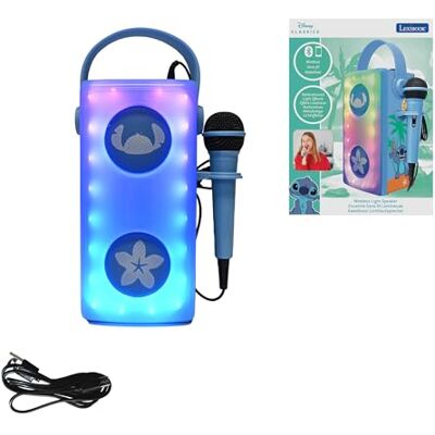 Lexibook , Stitch Bluetooth-speaker, BTP185DZ Microfoon, multicolor lichten, SD TF-slot, oplaadbare batterij, blauw Lexibook , Stitch Bluetooth-speaker, BTP185DZ Microfoon, multicolor lichten, SD TF-slot, oplaadbare batterij, blauw