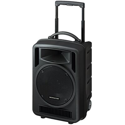 MONACOR TXA-1022CD draagbaar high-power versterkersysteem, met geïntegreerde, instelbare 2-kanaals multi-frequente ontvanger in UHF-PLL-technologie en Bluetooth-ontvanger, zwart MONACOR TXA-1022CD draagbaar high-power versterkersysteem, met geïntegreerde, instelbare 2-kanaals multi-frequente ontvanger in UHF-PLL-technologie en Bluetooth-ontvanger, zwart