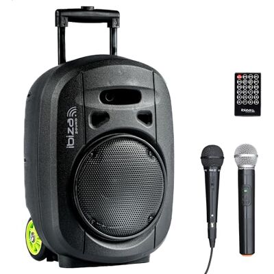 Ibiza PORT8VHF-MKII-TWS Draagbare luidspreker 8"/400W MAX met 1 bedrade microfoon en 1 VHF-microfoon, afstandsbediening en accessoire etui Bluetooth, USB, SD & TWS 6-8 uur autonomie Ibiza PORT8VHF-MKII-TWS Draagbare luidspreker 8"/400W MAX met 1 bedrade microfoon en 1 VHF-microfoon, afstandsbediening en accessoire etui Bluetooth, USB, SD & TWS 6-8 uur autonomie