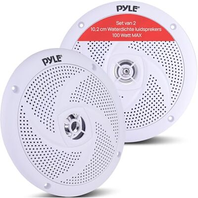 Pyle Marine Luidsprekers 2-Weg Waterdichte Speakers – Luidsprekers voor Boten Weerbestendige Buitenluidsprekers 100 Watt- Laag Profiel Slim Ontwerp 1 Paar Wit Pyle Marine Luidsprekers 2-Weg Waterdichte Speakers – Luidsprekers voor Boten Weerbestendige Buitenluidsprekers 100 Watt- Laag Profiel Slim Ontwerp 1 Paar Wit