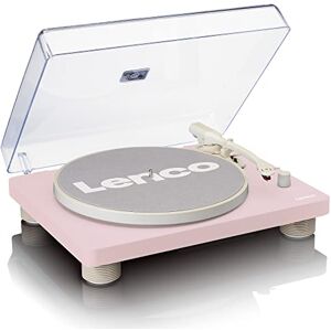 Lenco LS-50 platenspeler met luidspreker USB riemaandrijving voorversterker 33, 45 en 78 rpm automatische stop vinyl naar MP3 roze