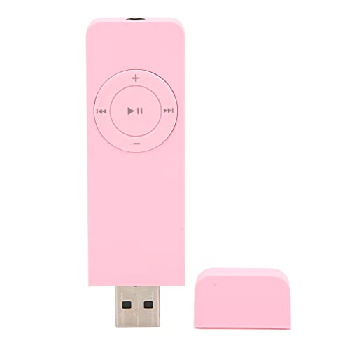 Yosoo Health Gear MP3-Muziekspeler, Mini-Mp3-speler, Draagbare Muziekspeler, Mp3-speler Lossless Geluidsondersteuning Tot 64 GB Mini-muziekspeler voor Studenten die Reizen (Roze)