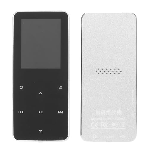 ASHATA Mp3-speler met Bluetooth, Mp3-mp4-speler Draagbare Muziekspeler met Luidspreker, FM-radio, Elektronisch Boek, Digitale Audiospeler voor Kinderen, Volwassenen (SILVER)