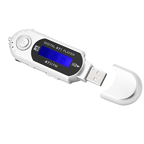 Wendry MP3-speler met FM-radio, draagbare muziek-MP3-USB-speler met lcd-scherm, FM-radio, voice recorder, ondersteuning tot 32 GB Micro SD (grijs)