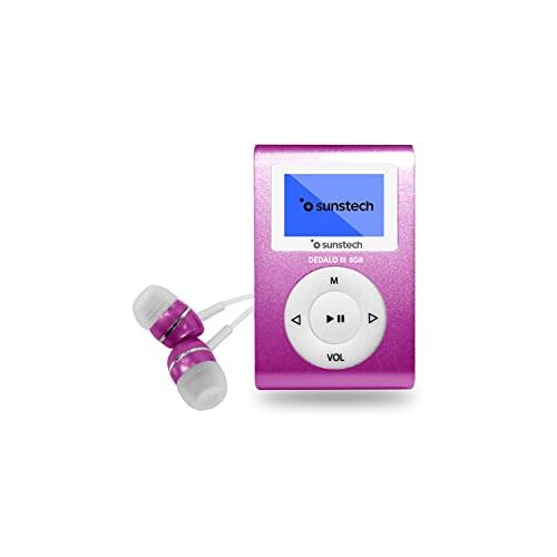 Sunstech DEDALOIII PK MP3 4GB Pink MP3-/MP4-speler (MP3-speler, 4 GB, USB 2.0, FM-radio, 20 g, roze)