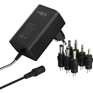 Ansmann Alimentatore di rete da 12 V APS 600, fino a max. 600 mA (7 adattatori universali), adattatore di rete per piccoli dispositivi elettrici regolabile da 3 a 12 Volt Ansmann Alimentatore di rete da 12 V APS 600, fino a max. 600 mA (7 adattatori universali), adattatore di rete per piccoli dispositivi elettrici regolabile da 3 a 12 Volt