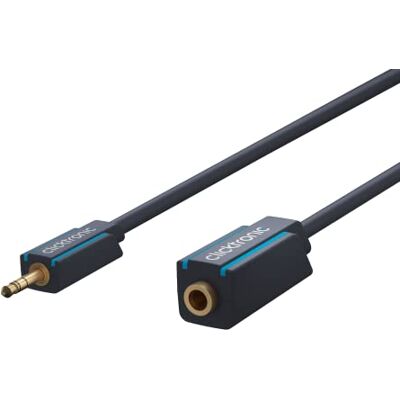 ClickTronic 3,5 mm jack verlenging met koperen geleider, AUX-verlengkabel 3,5 mm jack naar jack MP3 audio verlengkabel, hoofdtelefoonverlenging, 5 m lengte ClickTronic 3,5 mm jack verlenging met koperen geleider, AUX-verlengkabel 3,5 mm jack naar jack MP3 audio verlengkabel, hoofdtelefoonverlenging, 5 m lengte