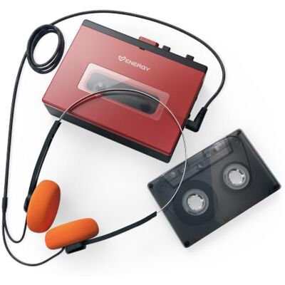 Energy Sistem Draagbare cassette-speler, Bluetooth, in/out, oplaadbare USB-C-accu, luidspreker en geïntegreerde microfoon, analoog retro-geluid, inclusief vintage hoofdtelefoon, spraakopname en snel Energy Sistem Draagbare cassette-speler, Bluetooth, in/out, oplaadbare USB-C-accu, luidspreker en geïntegreerde microfoon, analoog retro-geluid, inclusief vintage hoofdtelefoon, spraakopname en snel