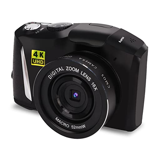 ASHATA 16X Digitale Zoom 4K Digitale SLR-camera, 3,2-inch Scherm 48MP Ultra HD-camera met 8 Scènemodi, Videocamera Vlogcamera