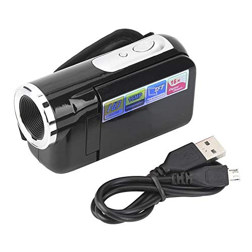 Elprico Digitale videocamera, 16X DV-camcorder videocamera, draagbare videocamera Camcorder met TFT LCD-scherm Beste cadeau voor kinderen en kinderen(zwart)