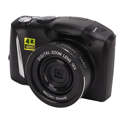 Annadue 4K Digitale Camera, Videocamera-camcorder 48MP HD met 3,2 Inch IPS LCD-scherm, 16x Digitale Optische Zoom, Vlogcamera, Vlogcamera voor op Reis