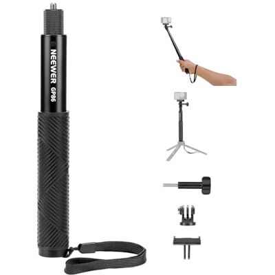 NEEWER Verlengstuk compatibel met DJI OSMO Action 5 Pro 4 3 GoPro Insta360 AKASO, onzichtbare selfiestick, 70,5 cm, actiecamera-adapter en magneethouder met snelontgrendeling voor video, GP-86 NEEWER Verlengstuk compatibel met DJI OSMO Action 5 Pro 4 3 GoPro Insta360 AKASO, onzichtbare selfiestick, 70,5 cm, actiecamera-adapter en magneethouder met snelontgrendeling voor video, GP-86