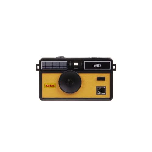 Kodak i60 herbruikbare 35 mm filmcamera retro stijl, focusvrij, ingebouwde flitser, druk en pop-upflitser (geel)