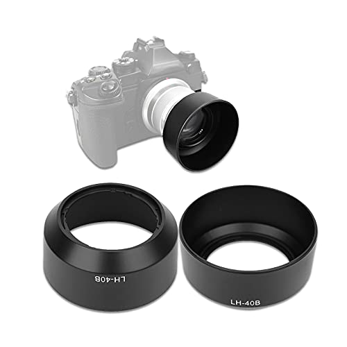 Bindpo LH-40B camera zonnekap vervanging 37mm voor Olympus DIGITAL M.ZUIKO 45mm f/1.8(Zwart)