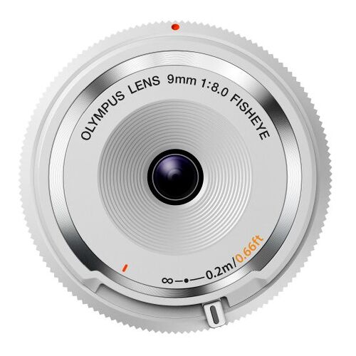 Olympus Body Cap lens 9mm 1:8.0 fisheye, wit