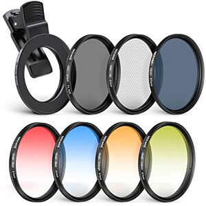 NEEWER 67 mm lensfilterset met telefoonlensclip, CPL, ND32, 6-punts sterrenfilter, graduele filter (4 kleuren), compatibel met iPhone 15 14 Pro MAX 13 12 11 Canon Nikon Sony NEEWER 67 mm lensfilterset met telefoonlensclip, CPL, ND32, 6-punts sterrenfilter, graduele filter (4 kleuren), compatibel met iPhone 15 14 Pro MAX 13 12 11 Canon Nikon Sony