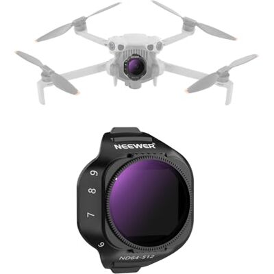 NEEWER Variabele ND-filter, compatibel met DJI Mini 5 Pro drone-camera, klikbaar, instelbare neutrale dichtheid (ND64-512, 6-9 stops), lensfilter, meervoudig gecoat optisch glas NEEWER Variabele ND-filter, compatibel met DJI Mini 5 Pro drone-camera, klikbaar, instelbare neutrale dichtheid (ND64-512, 6-9 stops), lensfilter, meervoudig gecoat optisch glas